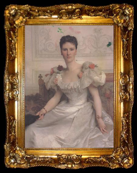 framed  Adolphe William Bouguereau Portrait of Madame la Comtesse de Cambaceres (mk26), ta009-2